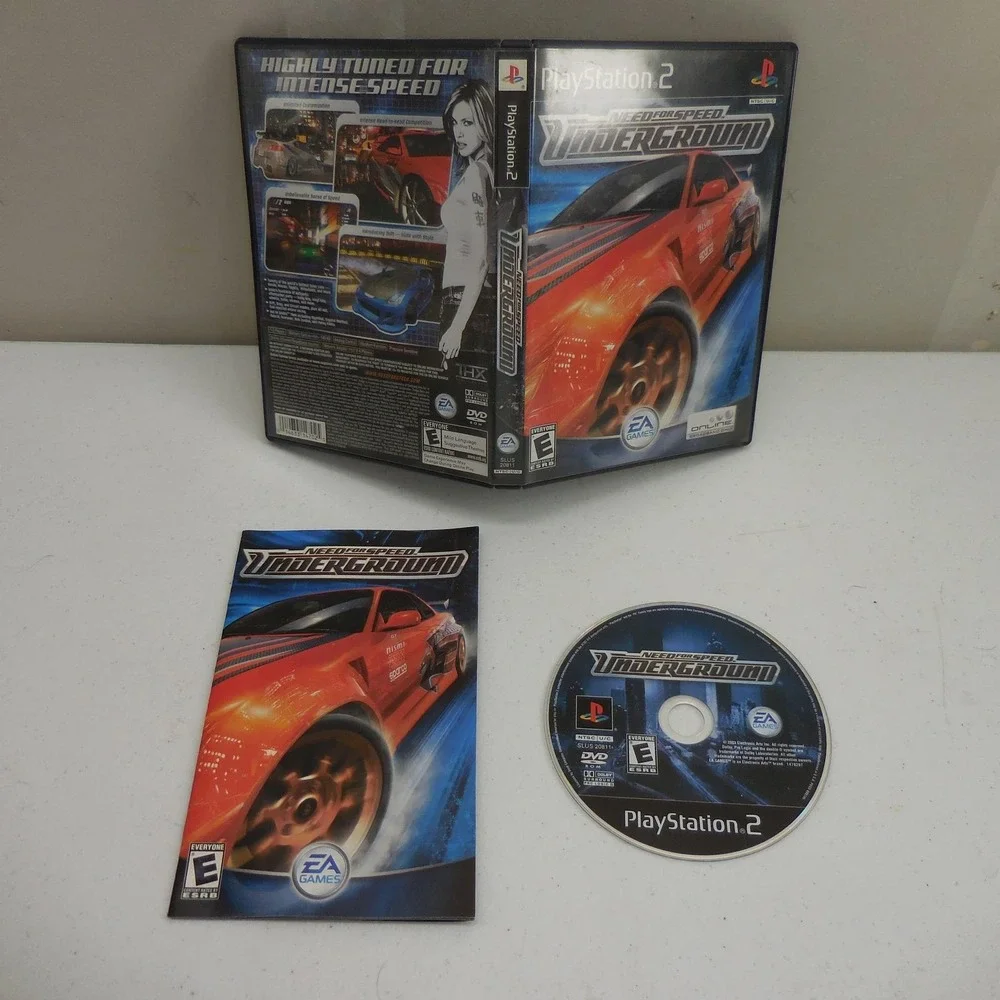 Need for Speed Underground Sony PlayStation 2 PS2 Black Label Complete CIB